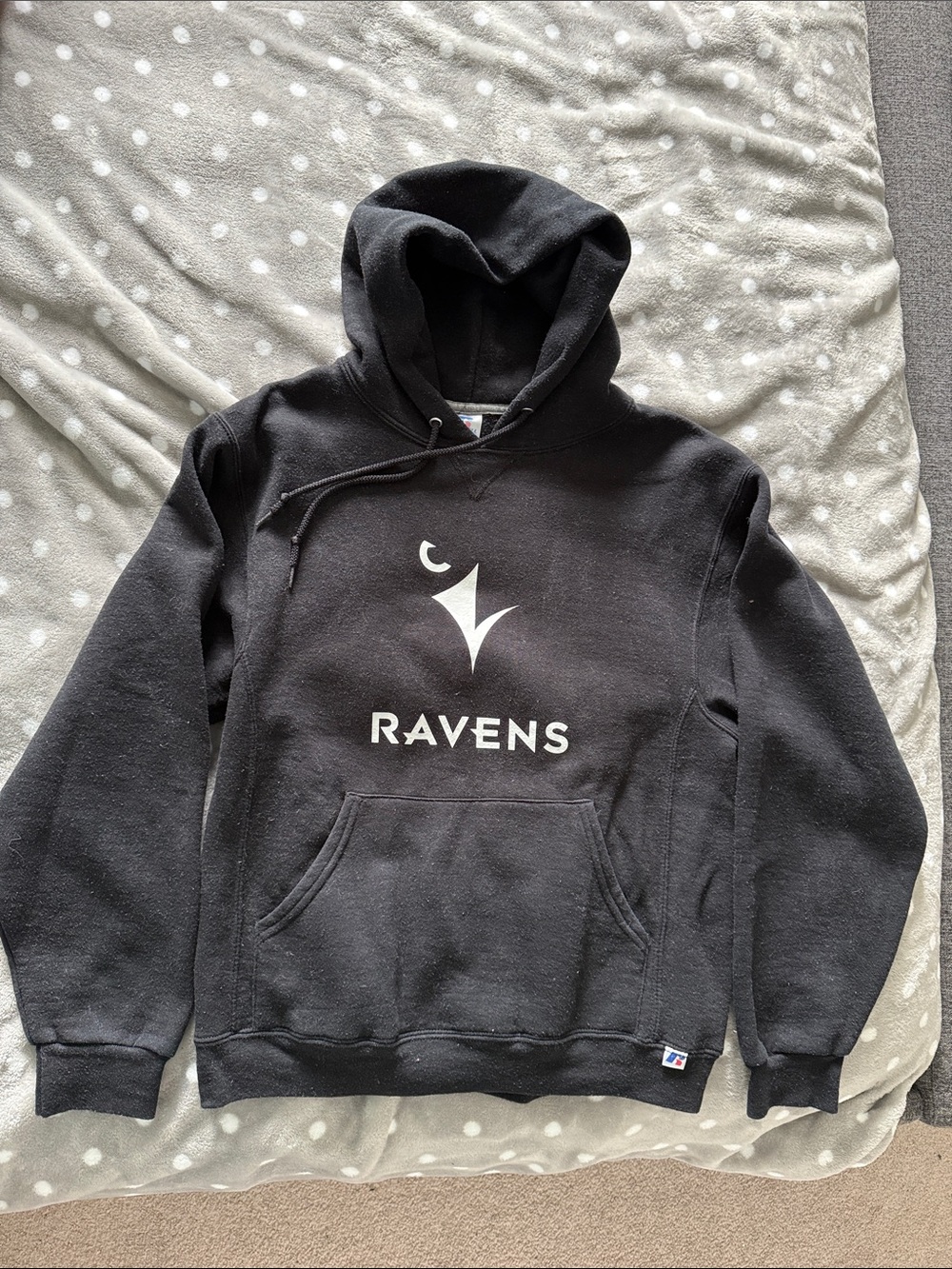 Russell Athletic Black Ravens Logo Pullover Hoodie
